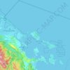 Carte topographique Isla Colón, altitude, relief