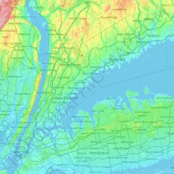 Carte topographique Pine Island, altitude, relief