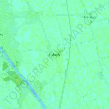 Carte topographique Fishtoft, altitude, relief