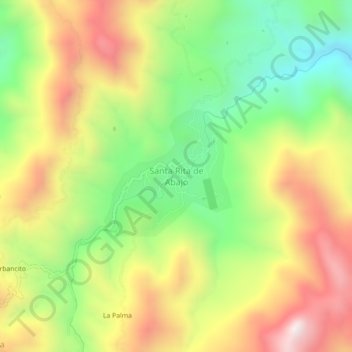 Carte topographique Santa Rita de Abajo, altitude, relief