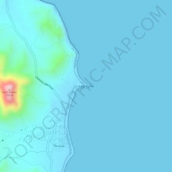 Carte topographique Cabo Pulmo, altitude, relief