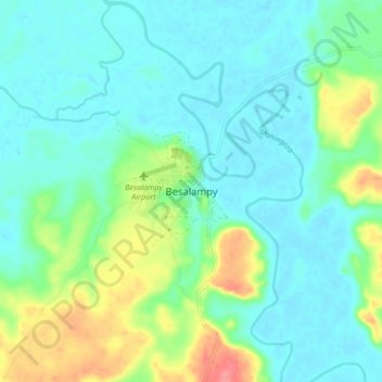 Carte topographique Besalampy, altitude, relief