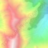 Carte topographique Coast Mountains, altitude, relief