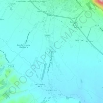 Carte topographique Cipolleto, altitude, relief