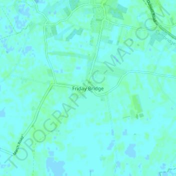 Carte topographique Friday Bridge, altitude, relief