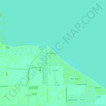 Carte topographique Lakemont Landing, altitude, relief