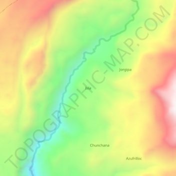 Carte topographique Isla, altitude, relief