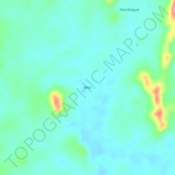 Carte topographique Yoto, altitude, relief