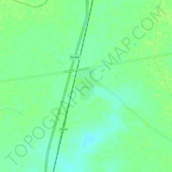 Carte topographique Jajau, altitude, relief