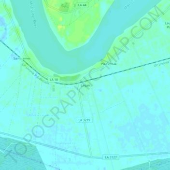 Carte topographique Lagan, altitude, relief