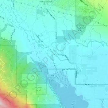 Carte topographique Eden, altitude, relief