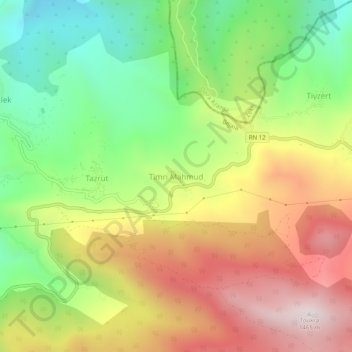 Carte topographique Timri Mahmoud, altitude, relief
