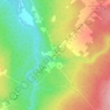 Carte topographique Gould, altitude, relief