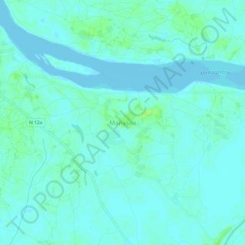 Carte topographique Manasoa, altitude, relief