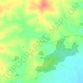 Carte topographique Ban Hin Lat, altitude, relief