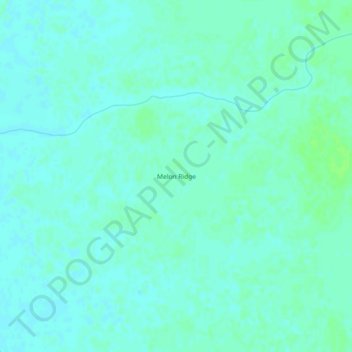 Carte topographique Melon Ridge, altitude, relief
