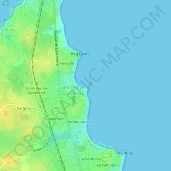 Carte topographique Port d'Orange, altitude, relief