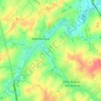 Carte topographique Hameau des Fossés, altitude, relief