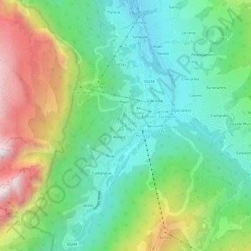 Carte topographique Stern, altitude, relief