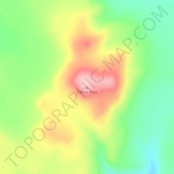 Carte topographique Cerro Alto, altitude, relief