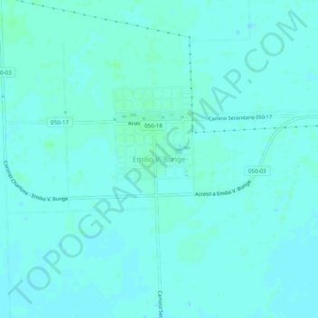 Carte topographique Emilio V. Bunge, altitude, relief