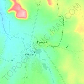Carte topographique Marquard, altitude, relief