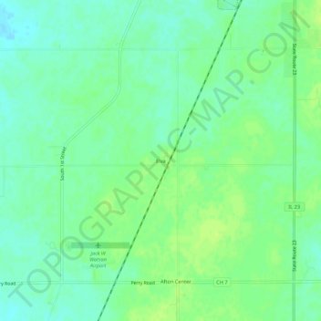 Carte topographique Elva, altitude, relief