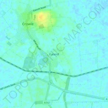 Carte topographique Ealand, altitude, relief