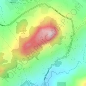 Carte topographique Mount Uling, altitude, relief