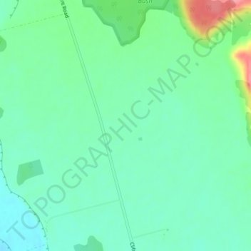 Carte topographique Otahu Flat, altitude, relief