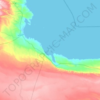 Carte topographique Elba island, altitude, relief