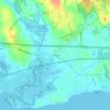 Carte topographique East River, altitude, relief