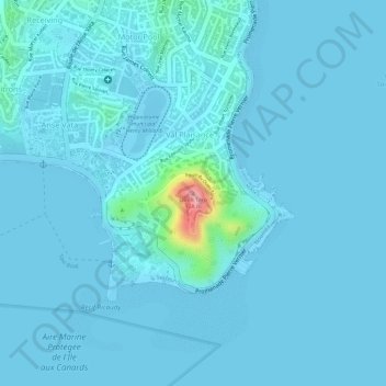 Carte topographique Ouen Toro, altitude, relief