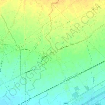 Carte topographique Beano, altitude, relief