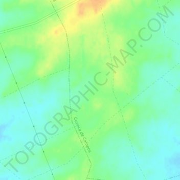 Carte topographique Barbera, altitude, relief