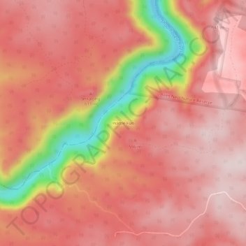 Carte topographique Wattle Flat, altitude, relief