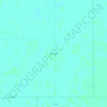 Carte topographique Red Line, altitude, relief