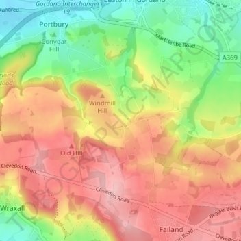 Carte topographique Lower Failand, altitude, relief