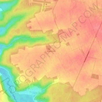 Carte topographique Bois-Minard, altitude, relief