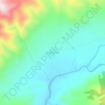 Carte topographique Descanse, altitude, relief