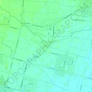 Carte topographique Stigliano, altitude, relief