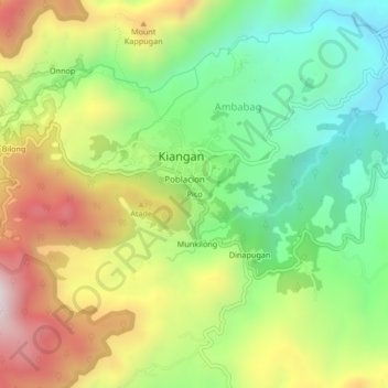 Carte topographique Pico, altitude, relief