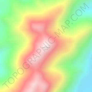 Carte topographique Bukit Kusial, altitude, relief