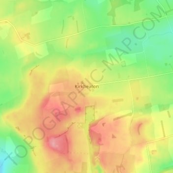 Carte topographique Kirkheaton, altitude, relief
