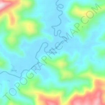 Carte topographique Posse, altitude, relief