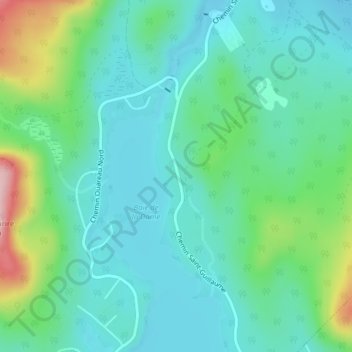 Carte topographique Lac-Ouareau, altitude, relief