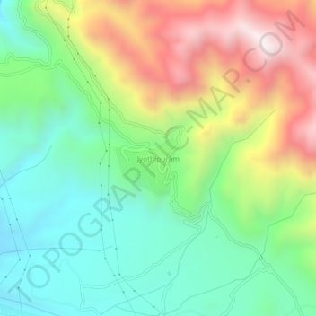 Carte topographique Jyothipuram, altitude, relief
