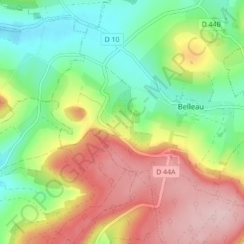 Carte topographique Morey, altitude, relief