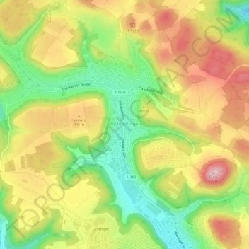 Carte topographique Onstmettingen, altitude, relief