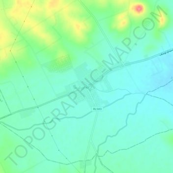Carte topographique Borj El Amri, altitude, relief